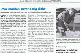 Dachdecker Info